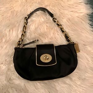 Coach satin evening bag